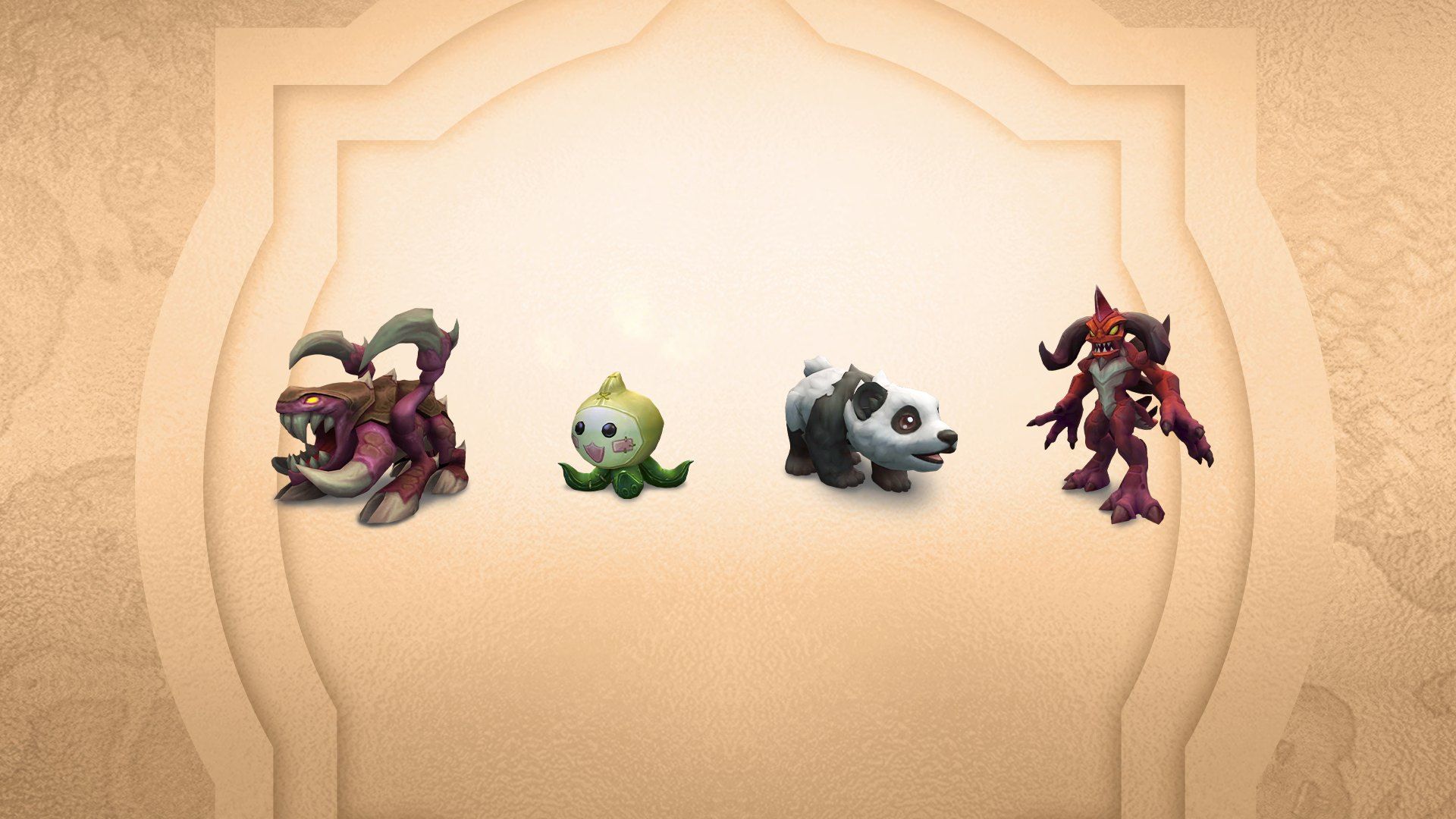 宠物：Zergling、Panda、Diablo 和 Pachimari